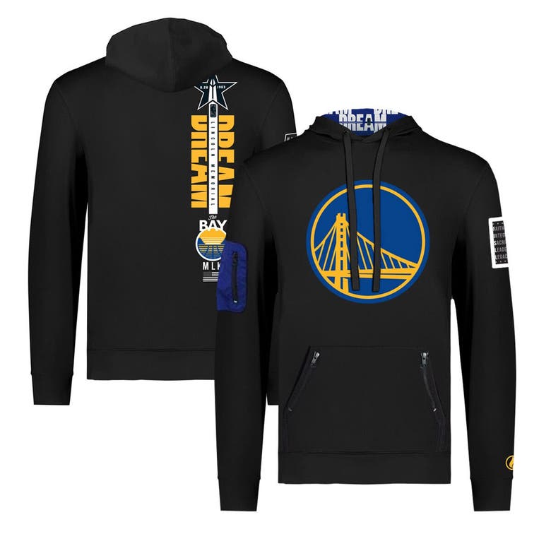 Shop Fisll Unisex  X Black History Collection  Black Golden State Warriors Pullover Hoodie
