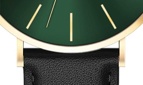 Alfred Sung Metropolitan Leather Strap Watch, 42mm In Black