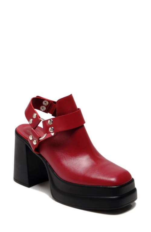 Hybrid Harness Platform Bootie in Rust Leather