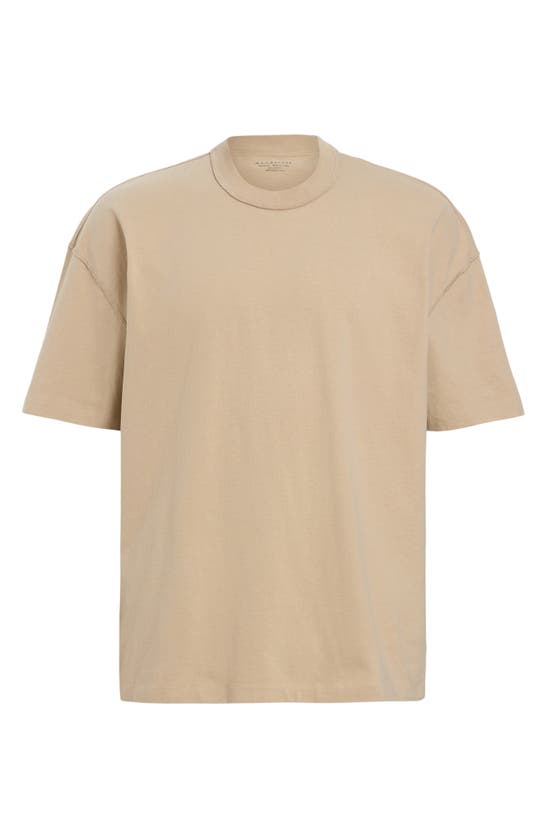 Shop Allsaints Isac Oversize T-shirt In Toffee Taupe