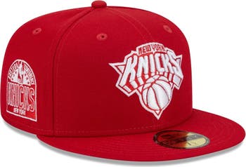 New Era Men's New Era Red New York Knicks Evergreen 59FIFTY Fitted Hat