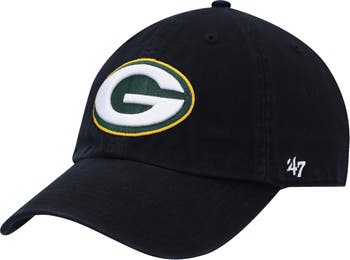 47 Men's '47 Black Green Bay Packers Clean Up Alternate Adjustable Hat