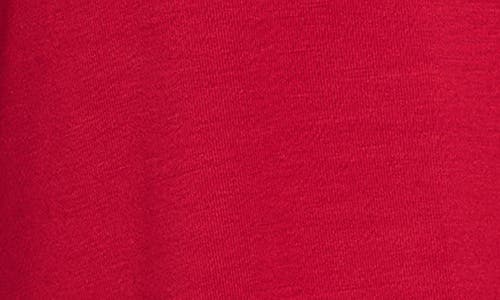 Eberjey Gisele Relaxed Jersey Knit Short Pajamas In Haute Red/ivory