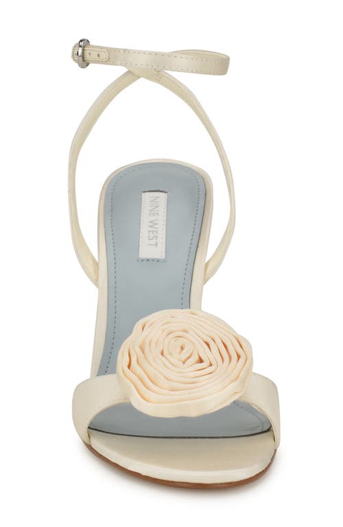 Nine West Neve Bridal Ankle Strap Sandal In Ivory