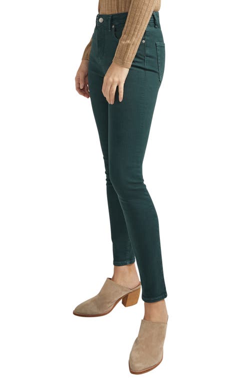 Shop Silver Jeans Co. Isbister High Waist Skinny Jeans In Emerald Green