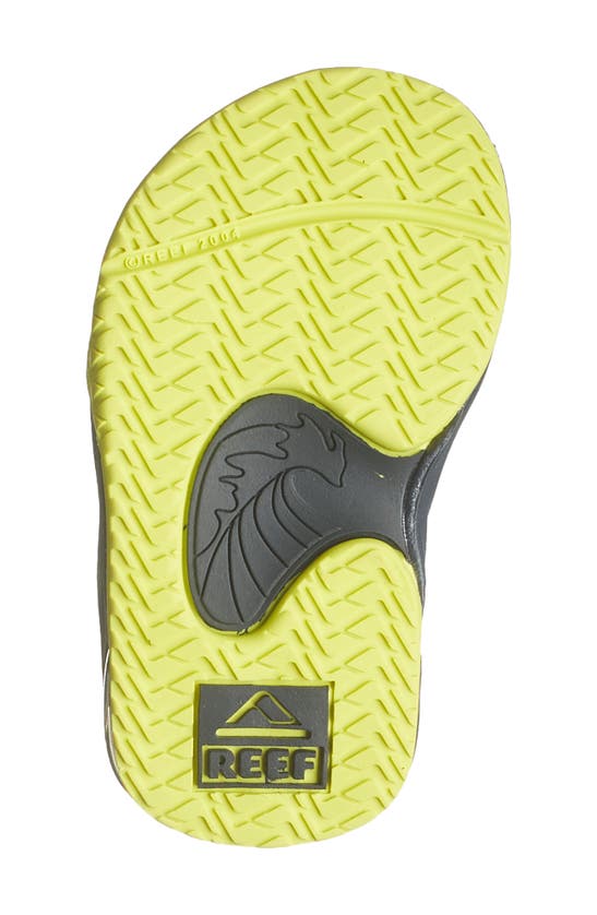 Reef Kids' Little Fanning Flip Flop In Lime/ Navy