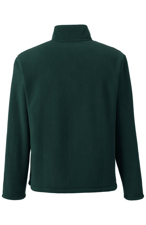 Shop Lands' End Full-zip Mid-weight Fleece Jacket In Evergreen