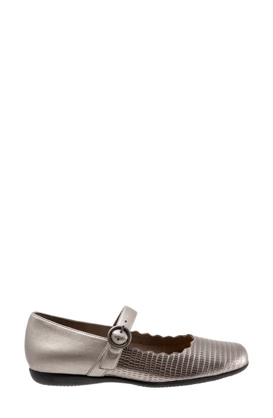 Shop Trotters Sugar Mary Jane Flat In Pewter