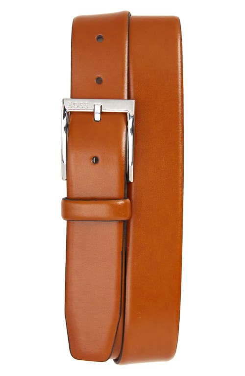 BOSS Elloy Leather Belt in Medium Brown at Nordstrom, Size 42