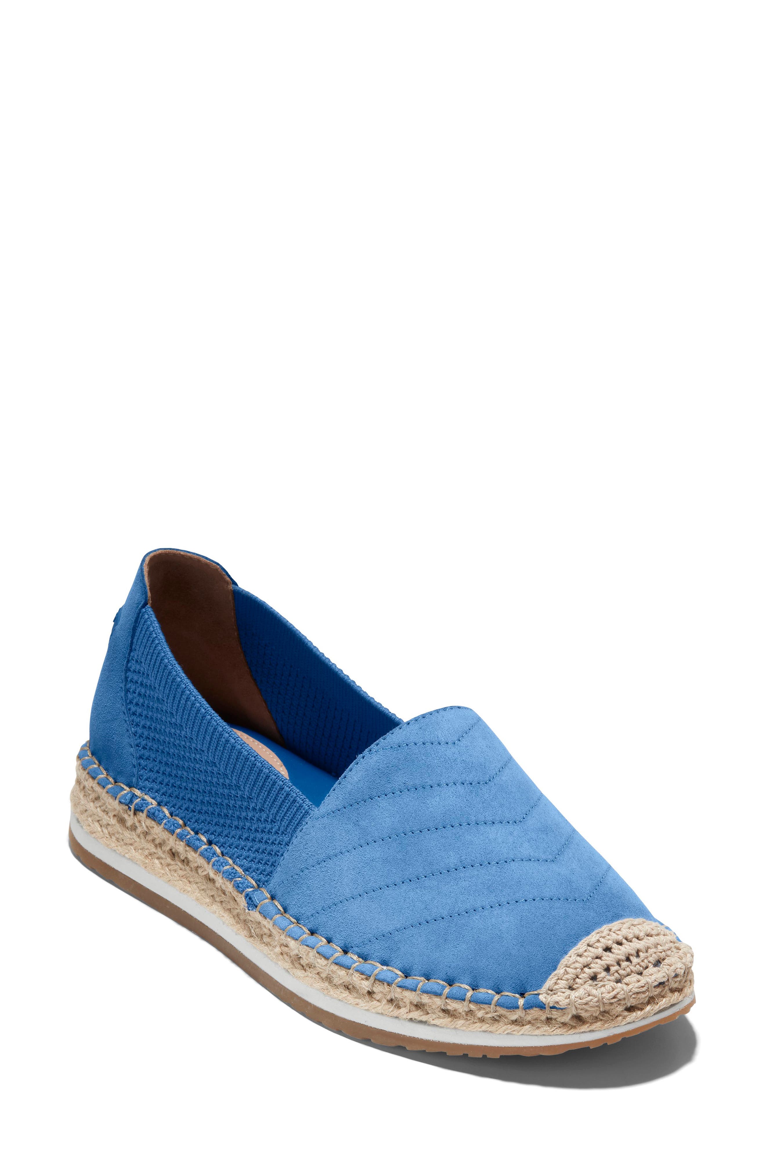 Guess Leather Espadrilles in Pastel Blue Blue Womens Shoes Flats and flat shoes Espadrille shoes and sandals 