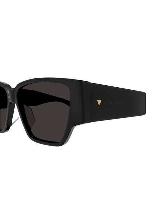 Shop Bottega Veneta 57mm Square Sunglasses In Black