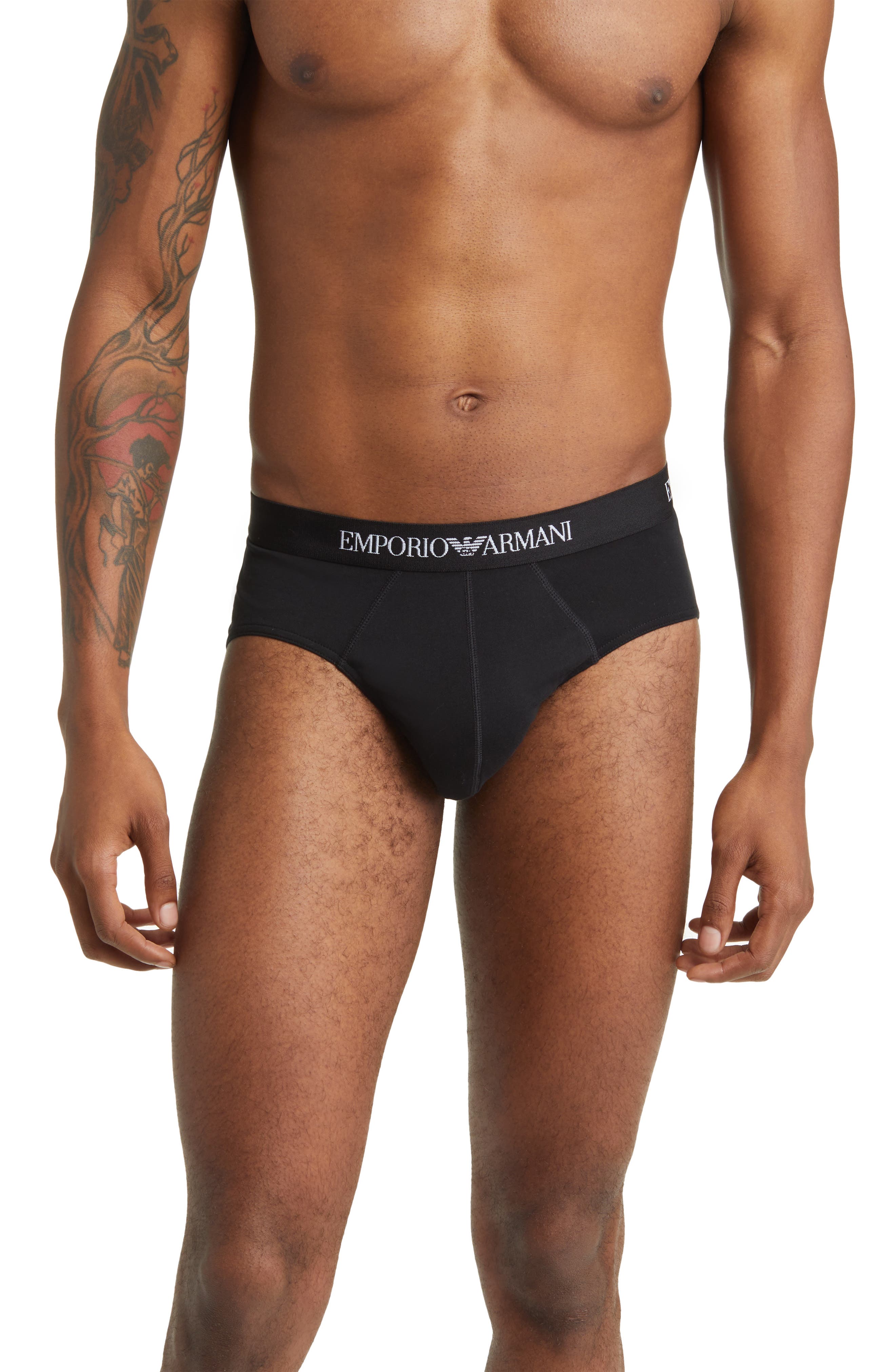 Emporio Armani Bodywear Men's 3 Pack Boxer Trunks - Black/Black/Black