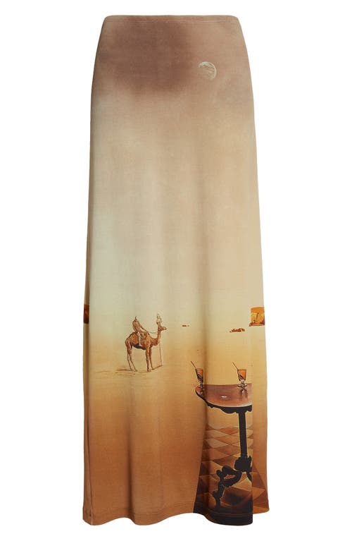 Rabanne Table Print Knit Maxi Skirt in La Table Solaire Ge at Nordstrom, Size 10 Us