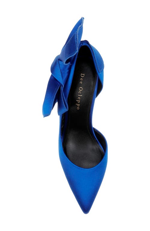 Shop Dee Ocleppo Belmont Half D'orsay Pump In Sapphire Satin