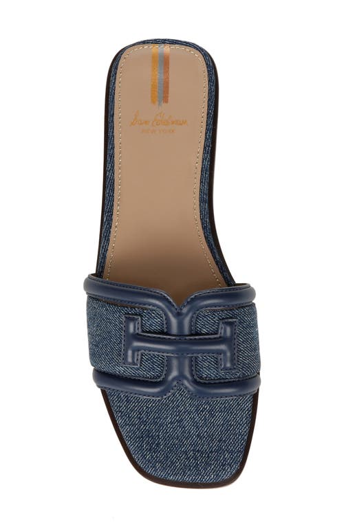 Shop Sam Edelman Irina Slide Sandal In Blue Stone/hudson Blue