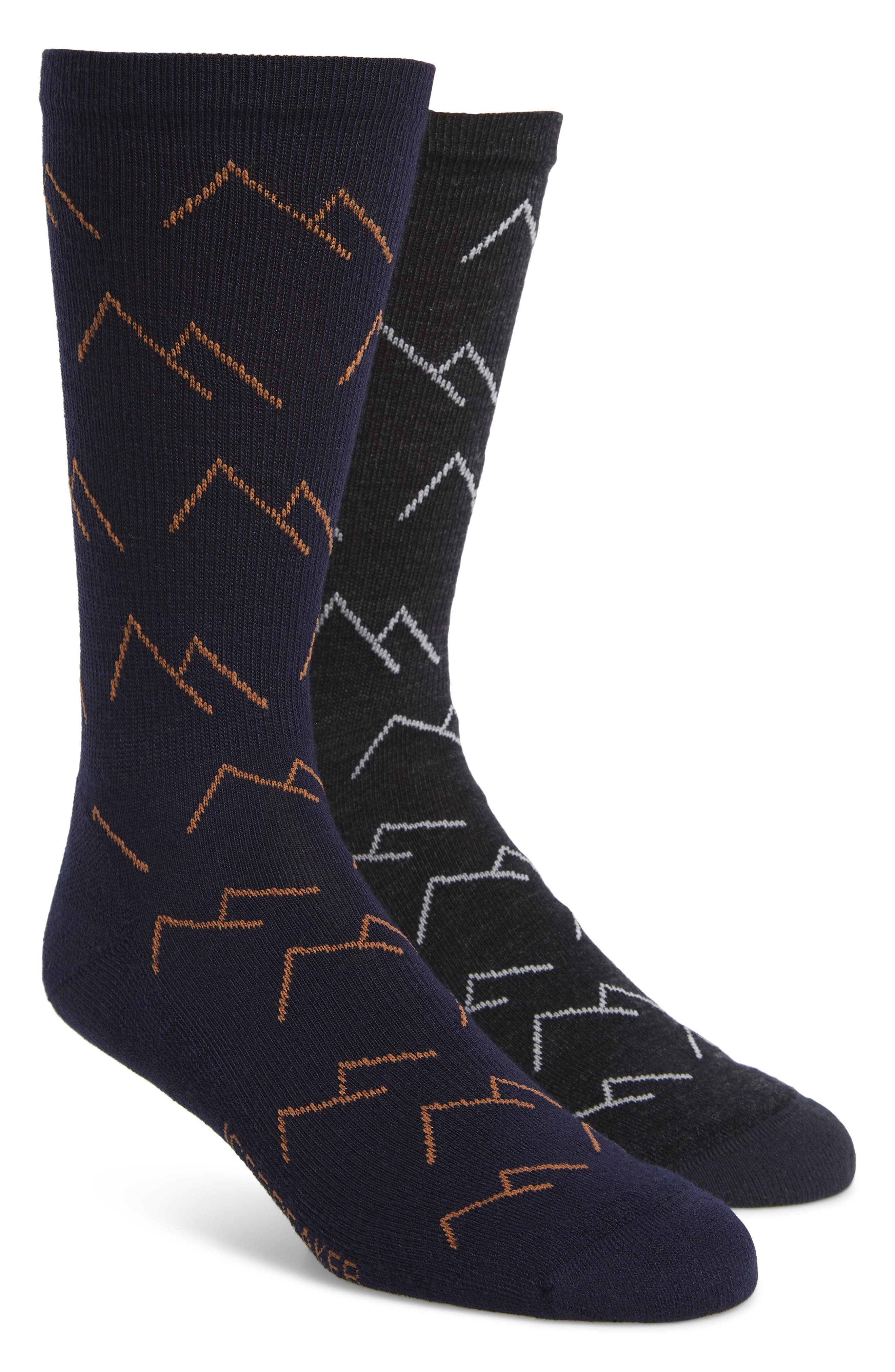 Icebreaker Lifestyle Mountains 2Pack Merino Wool Blend Light Crew