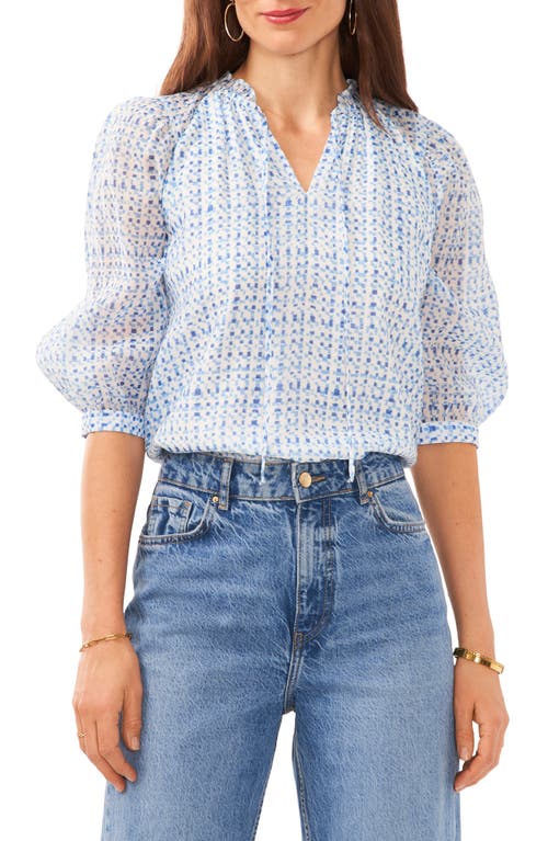 Vince Camuto Balloon Sleeve Peasant Top in Airy Blue at Nordstrom, Size Medium