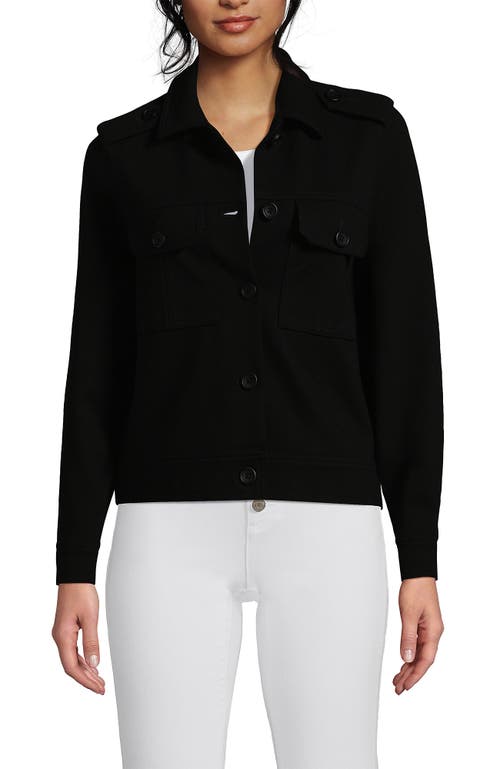 Shop Lands' End Ponte Vacation Jacket In Black