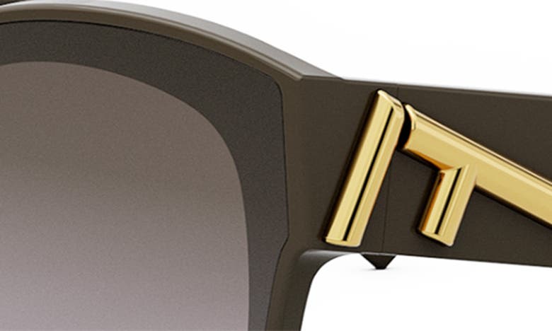 Shop Fendi The  First 63mm Square Sunglasses In Shiny Dark Brown / Brown