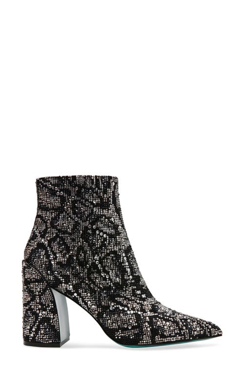 Shop Betsey Johnson Kris Embellished Bootie In Snake