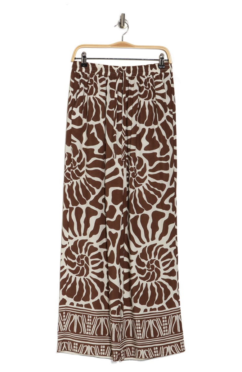 Halogen® Print Tie Waist Wide Leg Pants Nordstromrack 