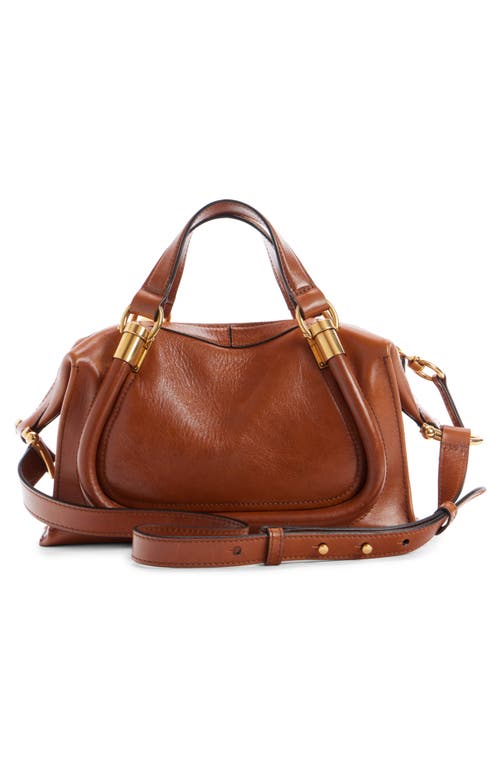 Chloé Paraty 24 Zip Shoulder Bag In Calfskin Leather In Clay Brown