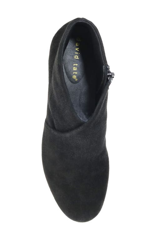 David Tate Prestige Bootie In Black Suede