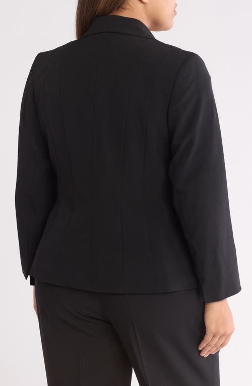 Kasper Paneled Seam One-button Blazer In Black