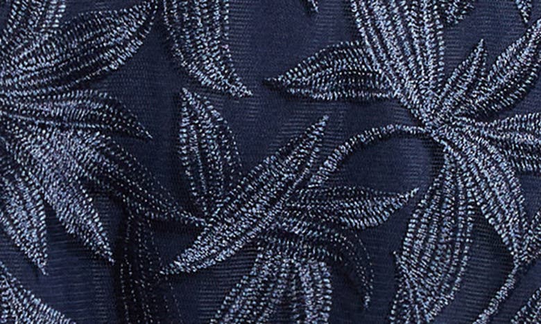 Shop Sam Edelman Leaf Embroidered Sheath Dress In Navy