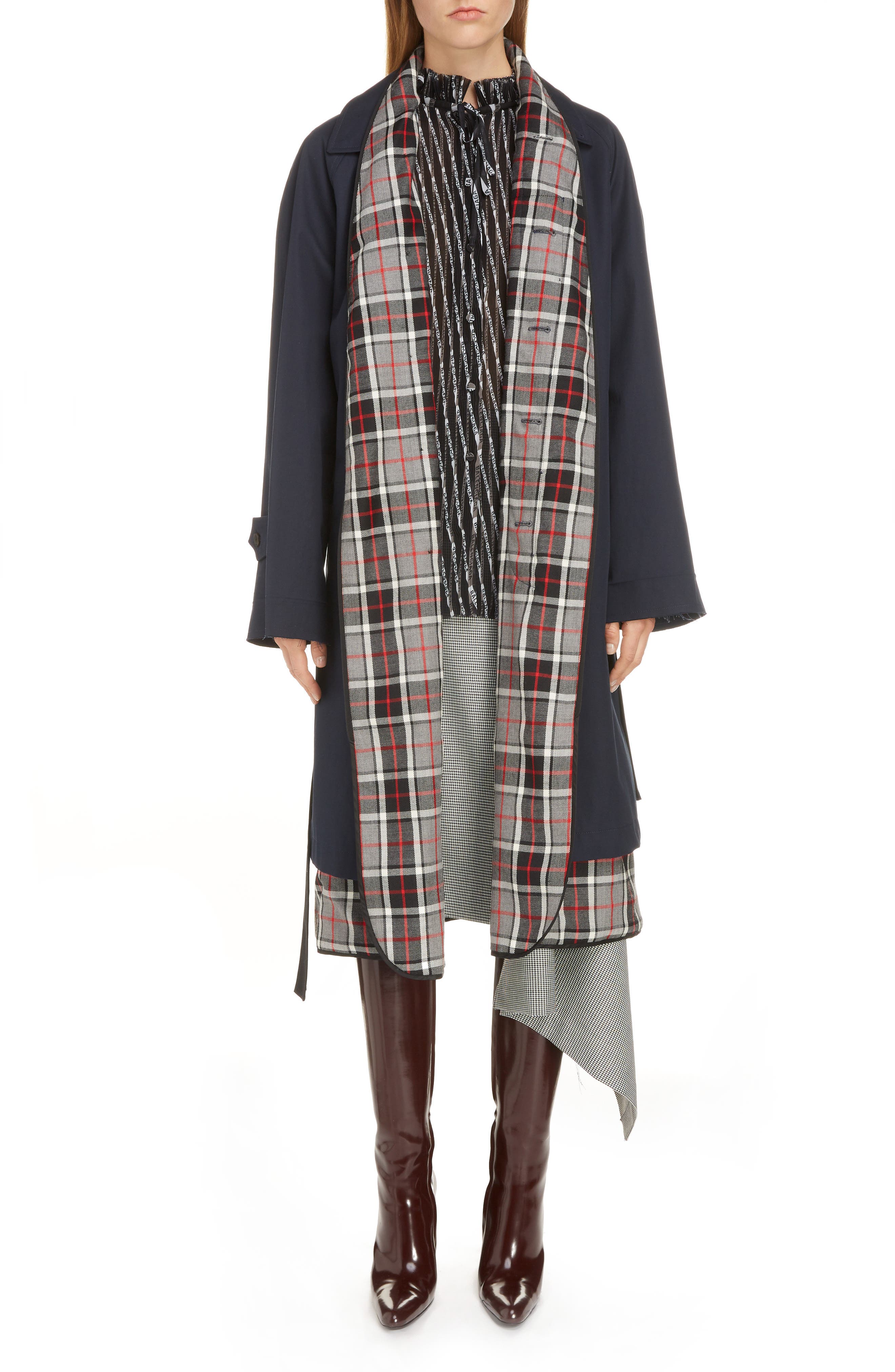 balenciaga layered coat