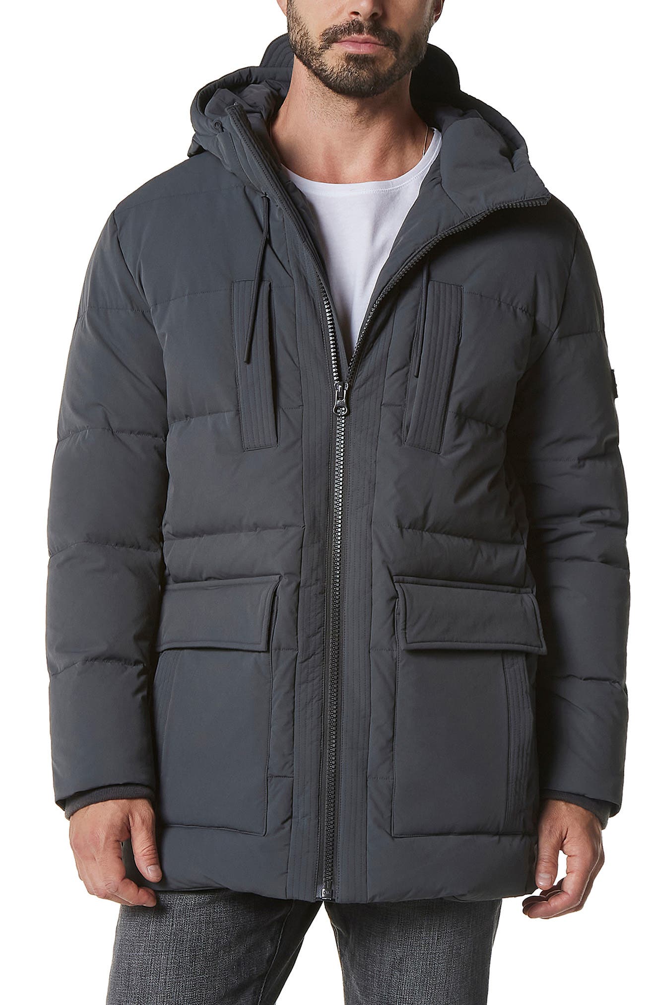 Mens Clothing Jackets Down and padded jackets Marc Wool Parka Jacket in Black for Men A.P.C 