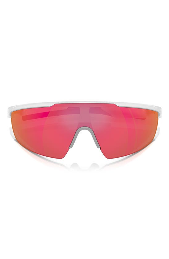 Shop Scuderia Ferrari 140mm Shield Sunglasses In Opal Grey