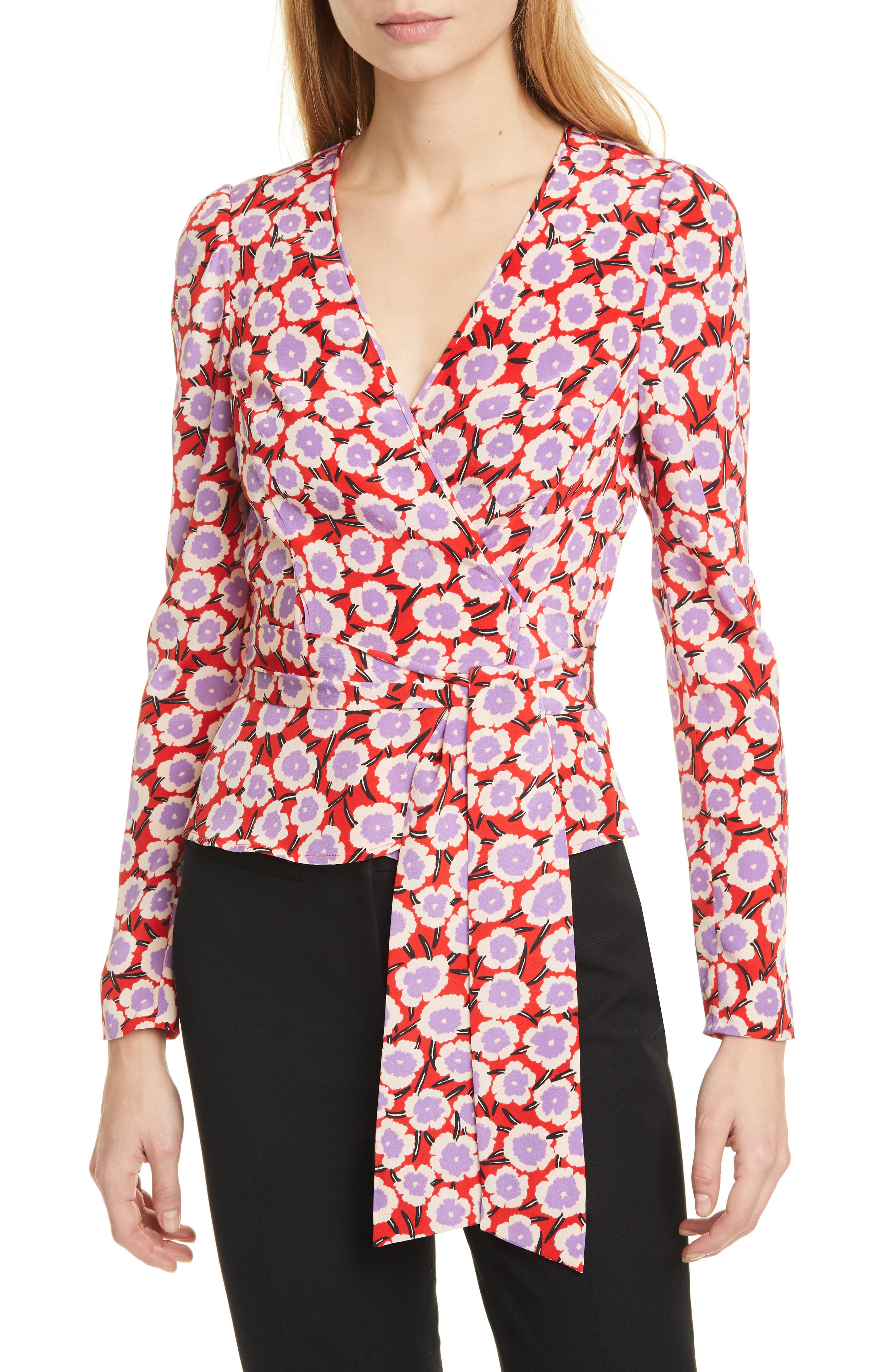 dvf wrap blouse