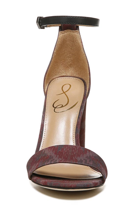 Sam Edelman Yaro Ankle Strap Sandal In Brick Multi Fabric