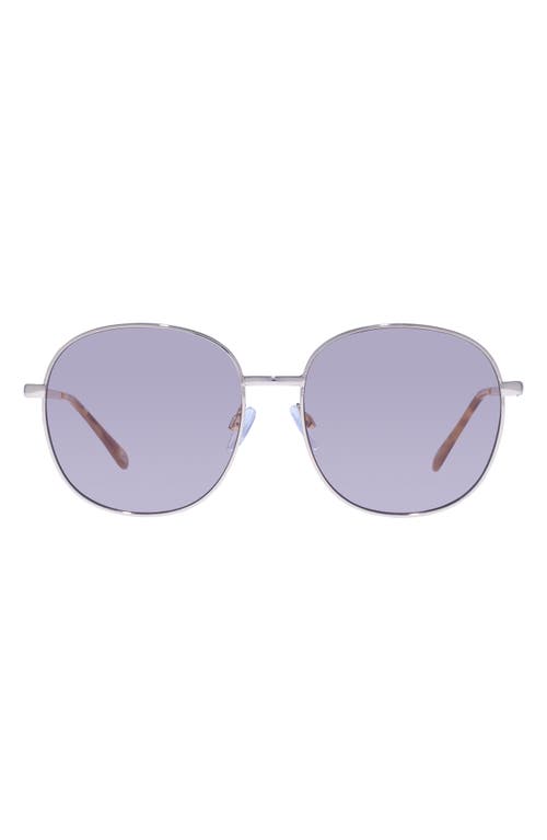 Atria 50mm Gradient Round Sunglasses in Bright Gold