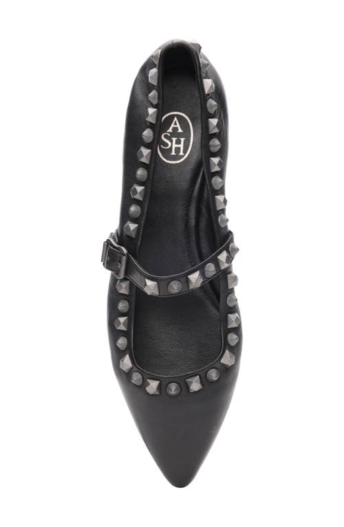 Shop Ash Beatnik Studded Mary Jane Flat In Black