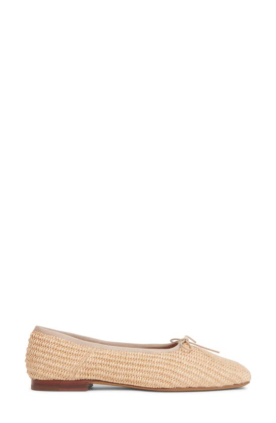 Shop Mansur Gavriel Square Toe Ballet Flat In Natural