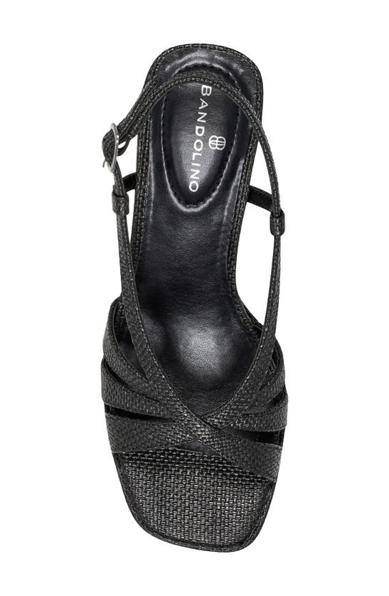 Shop Bandolino Brie Platform Sandal In Black Weave