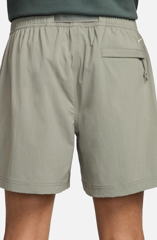 Shop Nike Acg Water Repellent Stretch Nylon Hiking Shorts In Dark Stucco/summit White