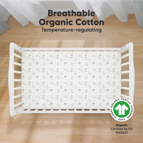 Keababies Soothe Fitted Crib Sheet In Keasafari