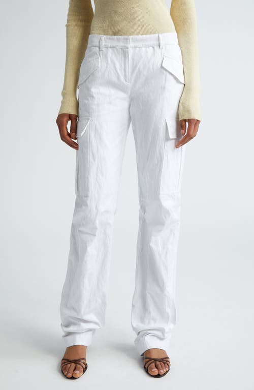 Michael Kors Collection Slim Fit Cargo Pants in Optic White 