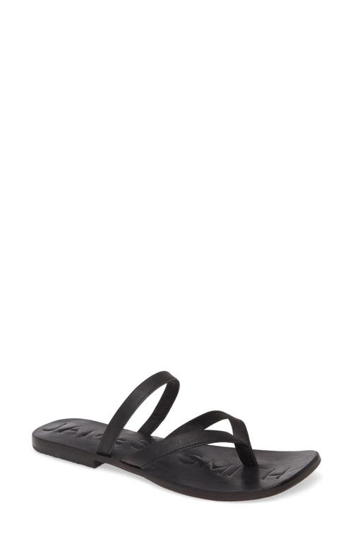 James Smith Treville Sandal in Black Leather at Nordstrom, Size 7Us