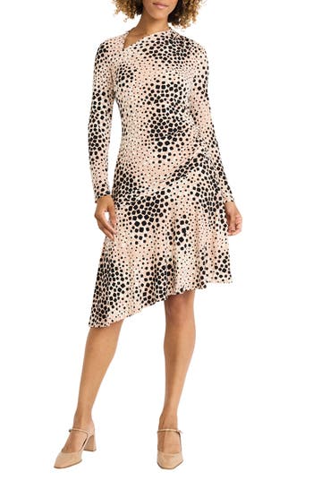 Maggy London Sharyn Dress In Brown In Tan/black