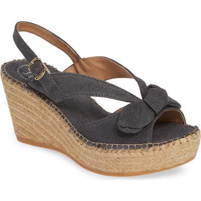 Toni Pons Lotus Wedge Sandal, Black