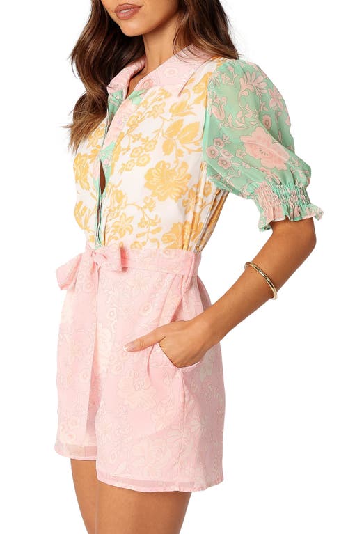 Petal And Pup Petal & Pup Polly Floral Print Romper In Multi