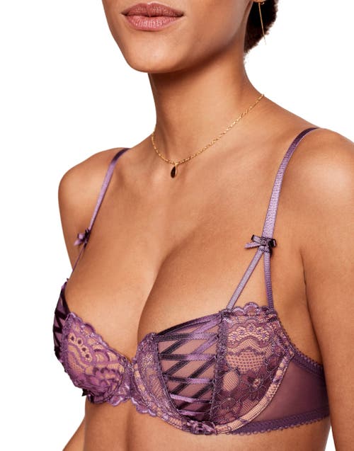 Shop Adore Me Enny Contour Balconette Bra In Dark Purple