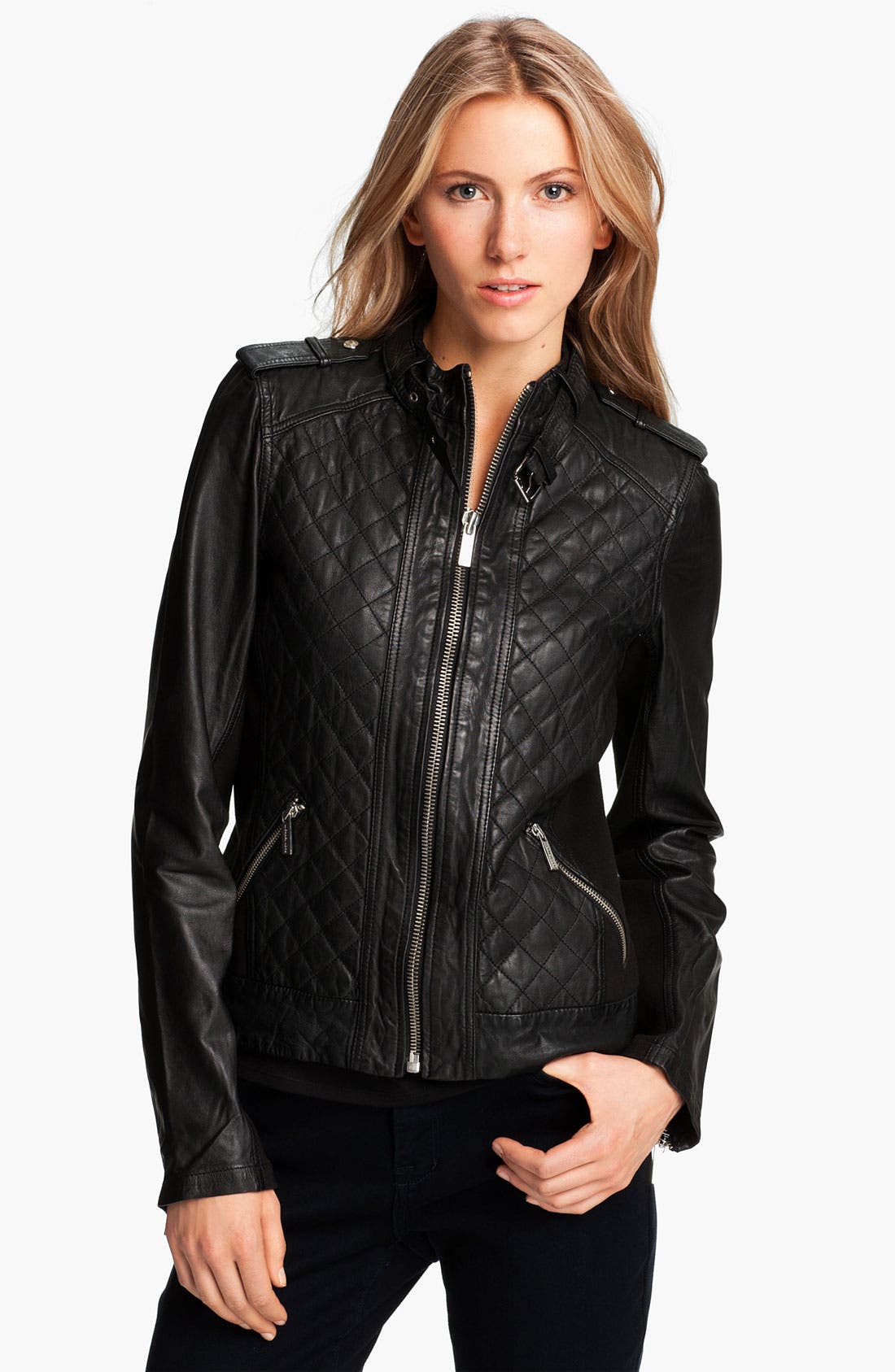 mk leather jacket
