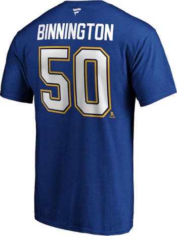 Men's Fanatics Branded Jordan Binnington Royal St. Louis Blues Home Premier Breakaway Player Jersey