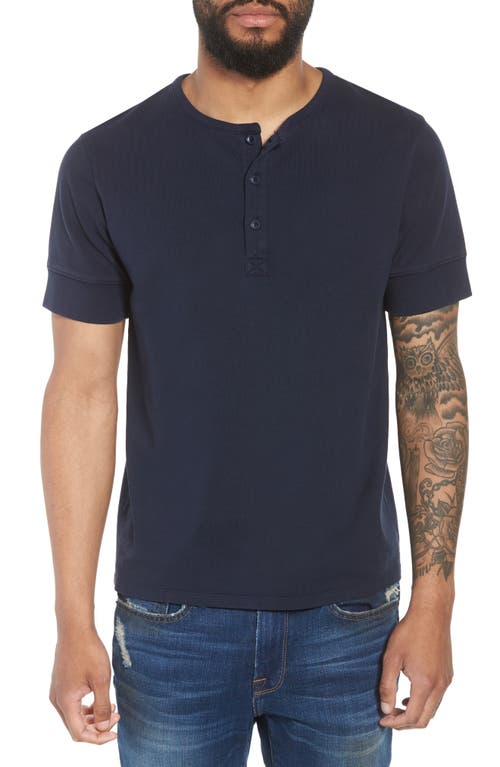 FRAME Slim Fit Henley T-Shirt in Navy at Nordstrom, Size Small