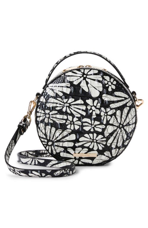 Shop Brahmin Lane Croc Embossed Leather Crossbody Bag In Daisy Batik